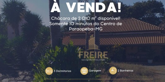 CHÁCARA Á VENDA EM PARAOPEBA/MG